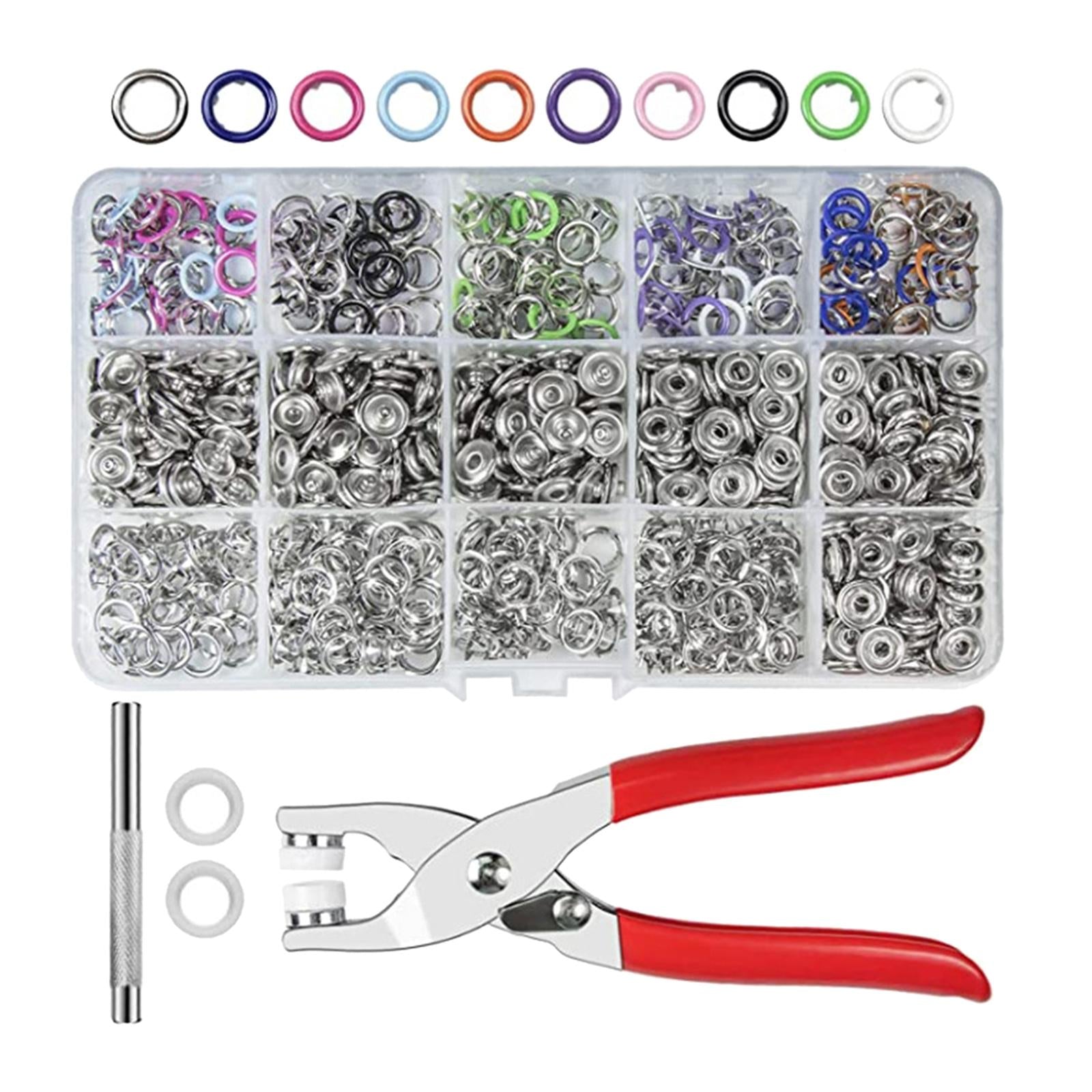 Prong Snap Buttons Kit Tool, W/ Fastener Pliers Studs Clothing Sewing