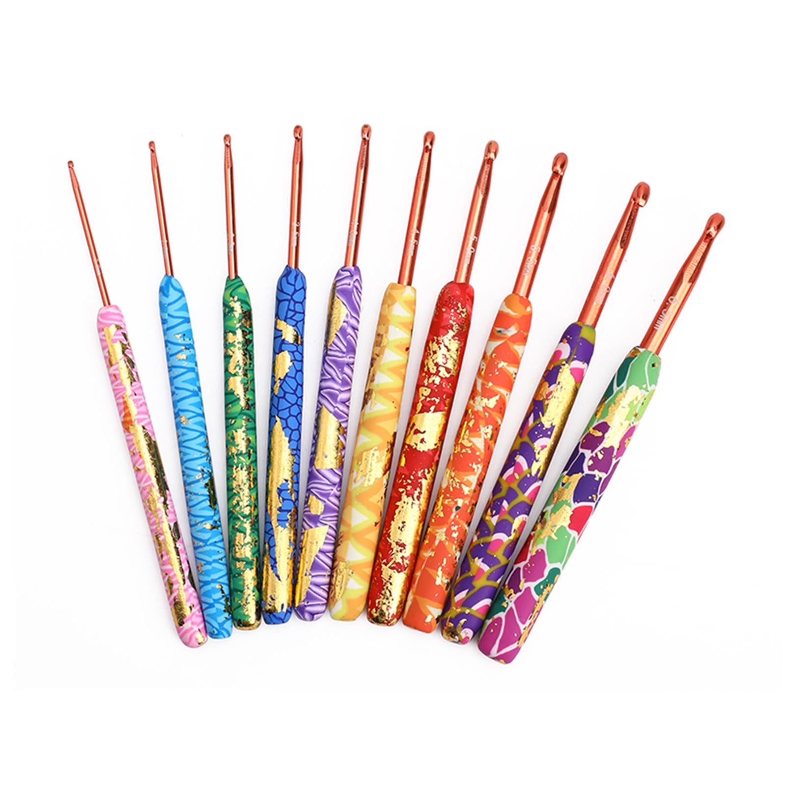 10x Art Aluminum Crochet Hooks Knitting Needles Sewing Craft Tools Supplies