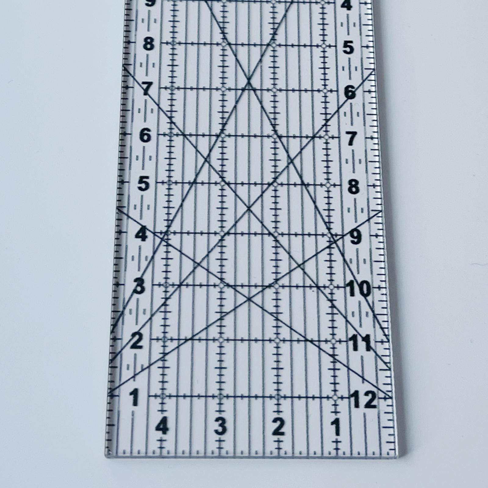 Quilting Template Acrylic Patchwork Sewing Frame Ruler DIY Sewing Measure 5x13cm