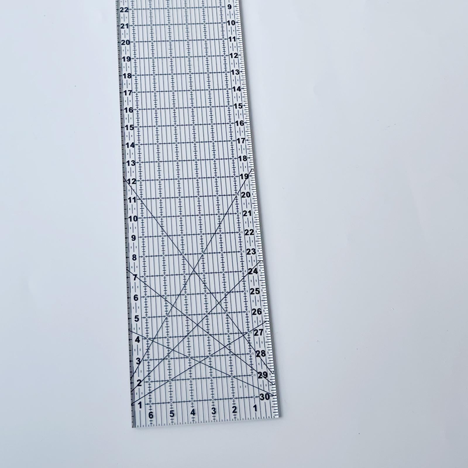 Quilting Template Acrylic Patchwork Sewing Frame Ruler DIY Sewing Measure 7x31cm