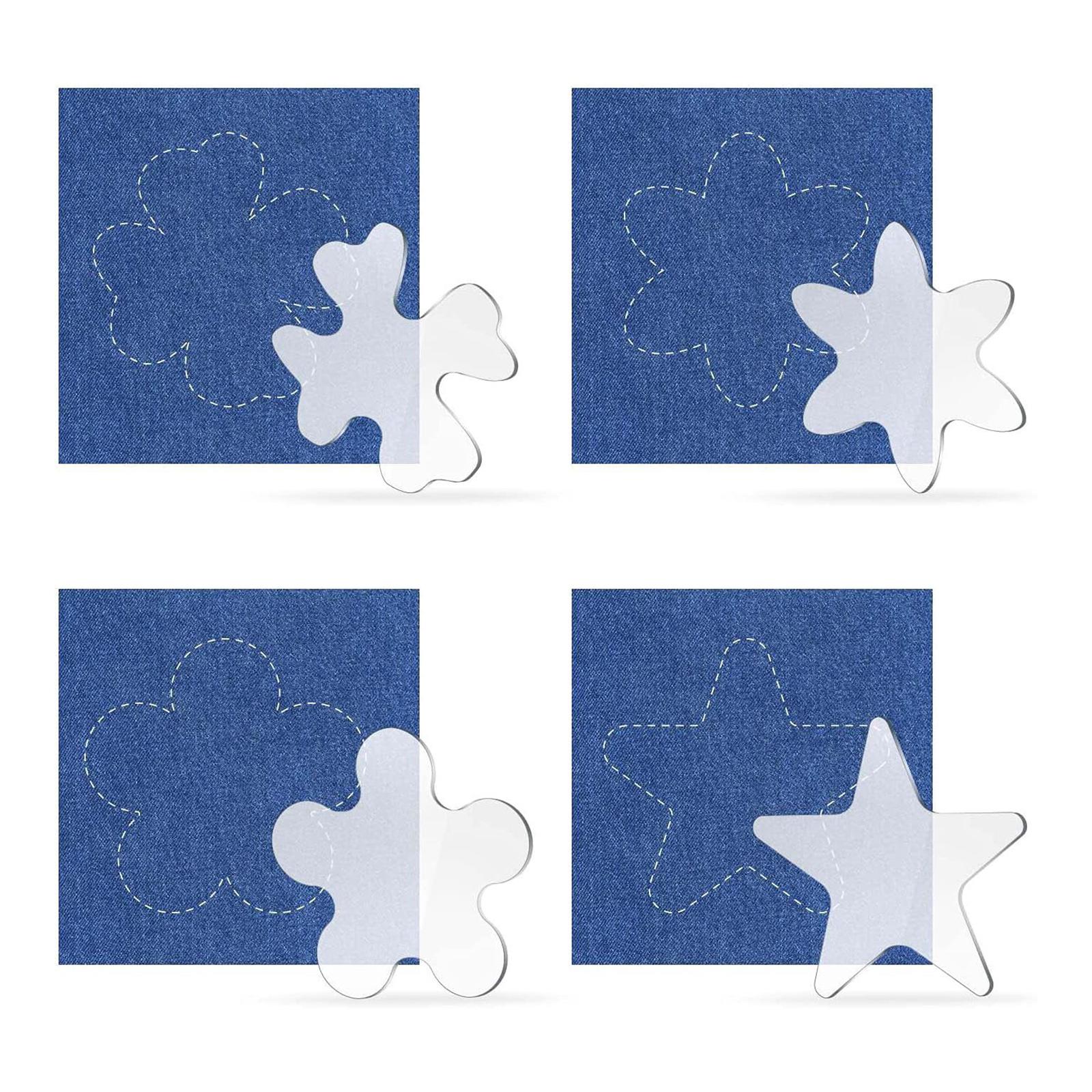 4Pcs Quilting Template DIY Sewing Tools Transparent Acrylic Patchwork Craft