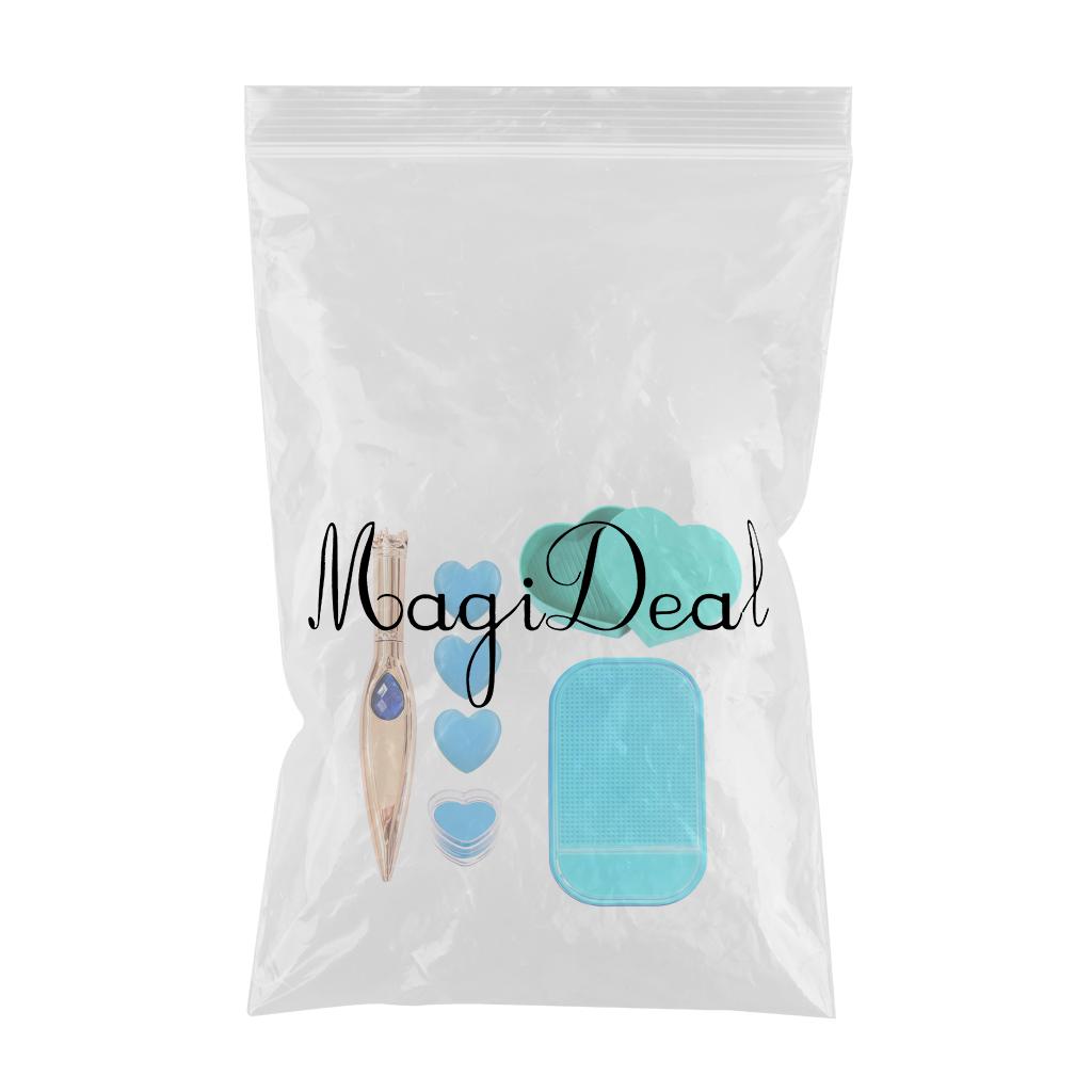 Diamond Art Pen and Trays Set Embroidery Tools for Crafts Cross Stitch Blue