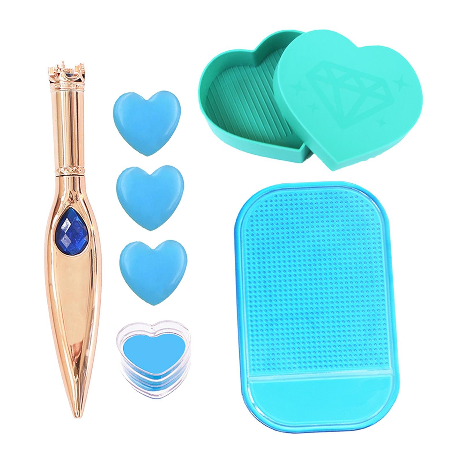Diamond Art Pen and Trays Set Embroidery Tools for Crafts Cross Stitch Blue