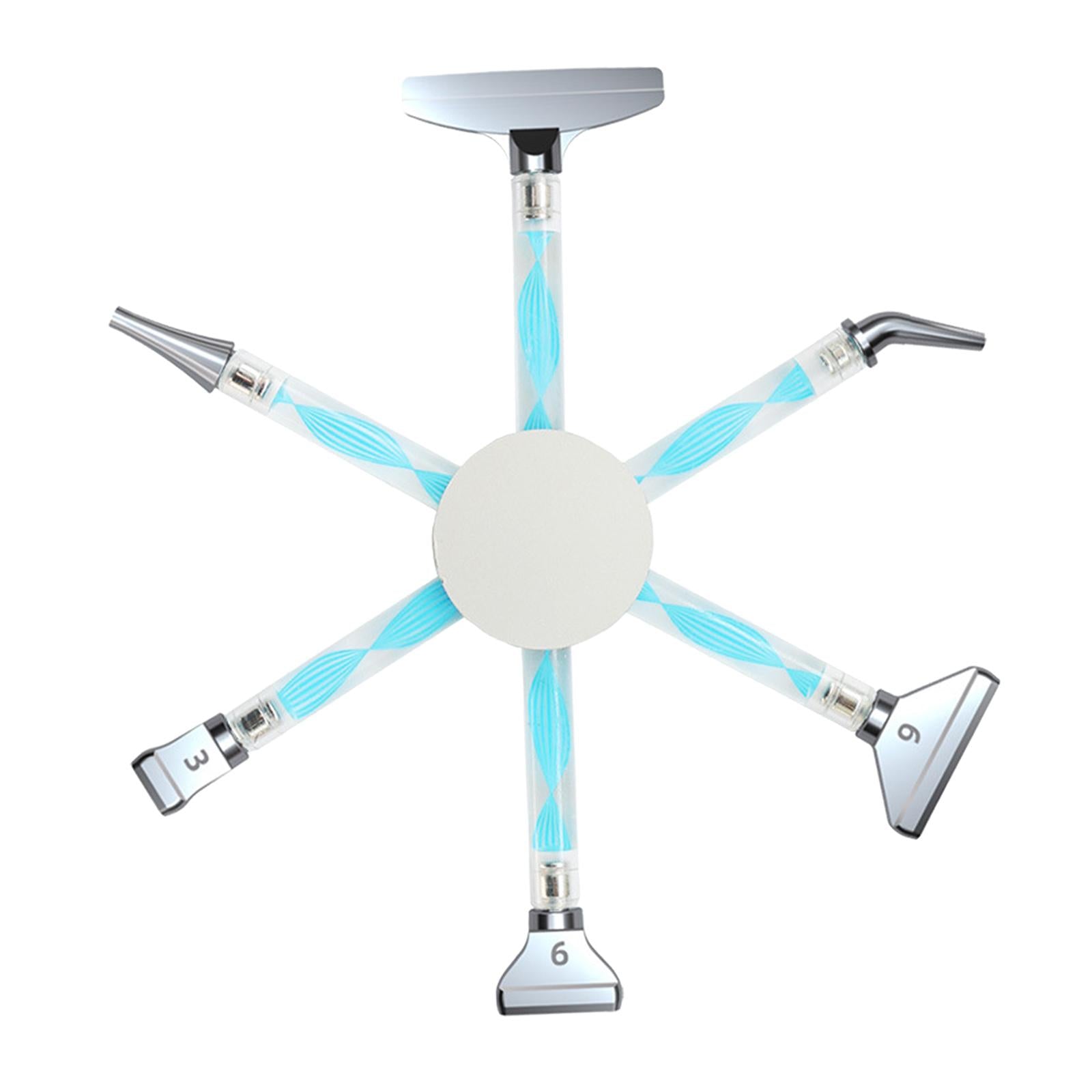 Multi-link 6 Heads 5D Diamond Painting Pen Cross Stitch Art Pen Blue