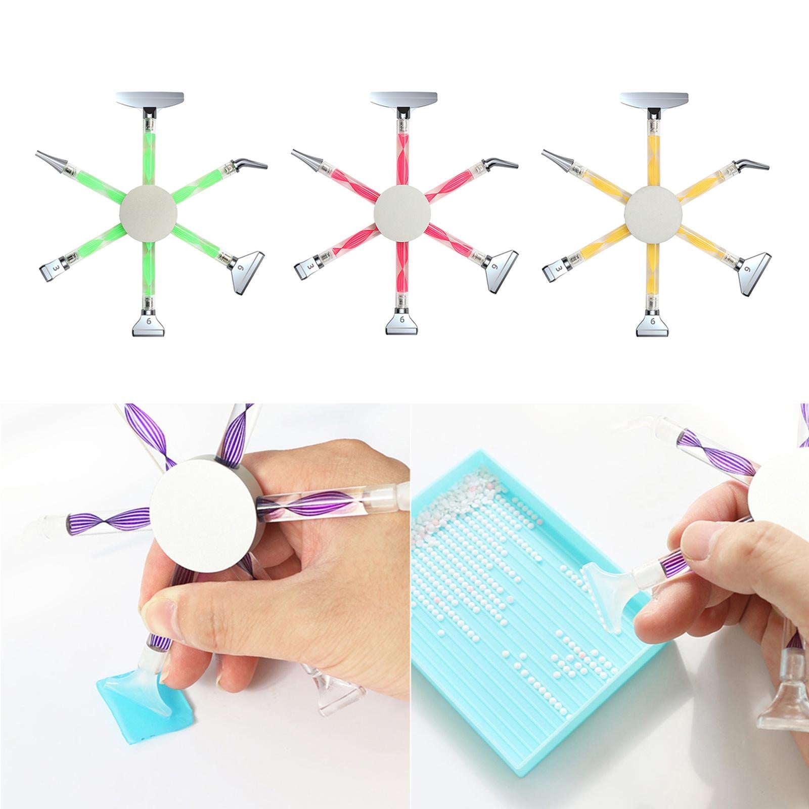 Multi-link 6 Heads 5D Diamond Painting Drill Pen Rhinestone Picker Green