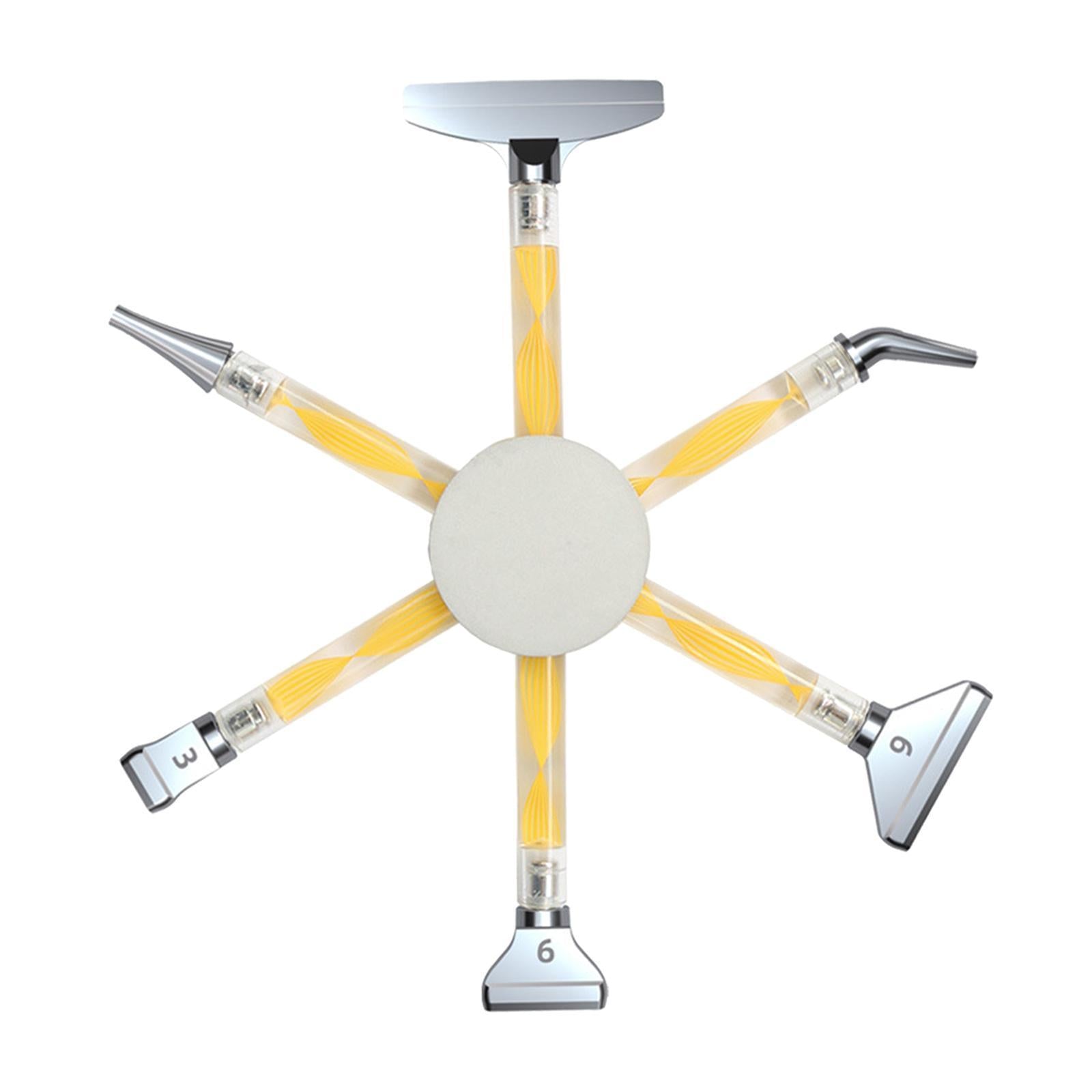 Multi-link 6 Heads 5D Diamond Painting Drill Pen Rhinestone Picker Yellow