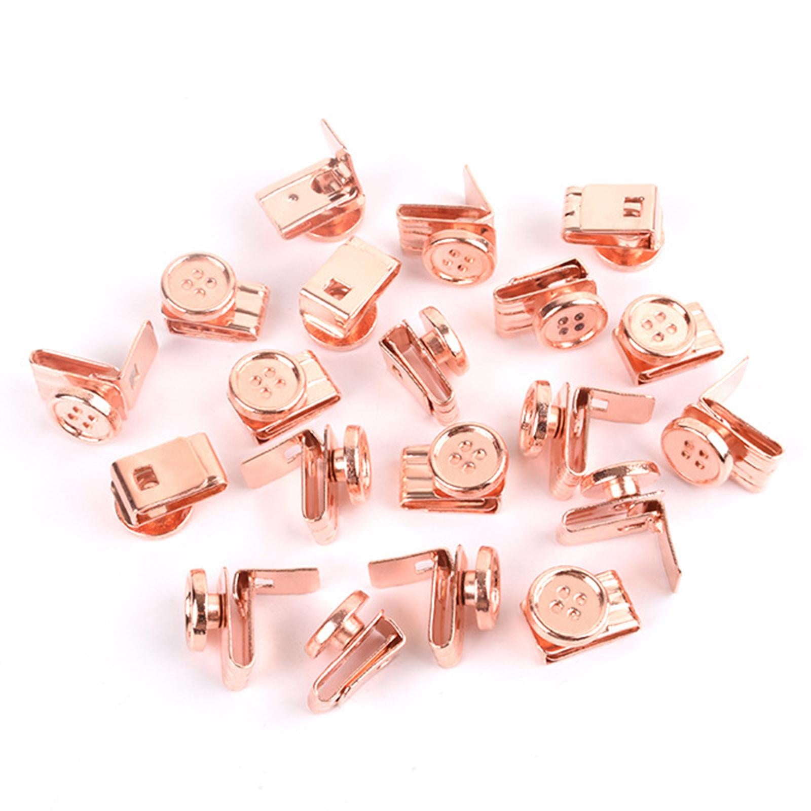 6Pcs Clip On Buttons Extender for Mask for Ear Relief Hat Hairband Rose Gold