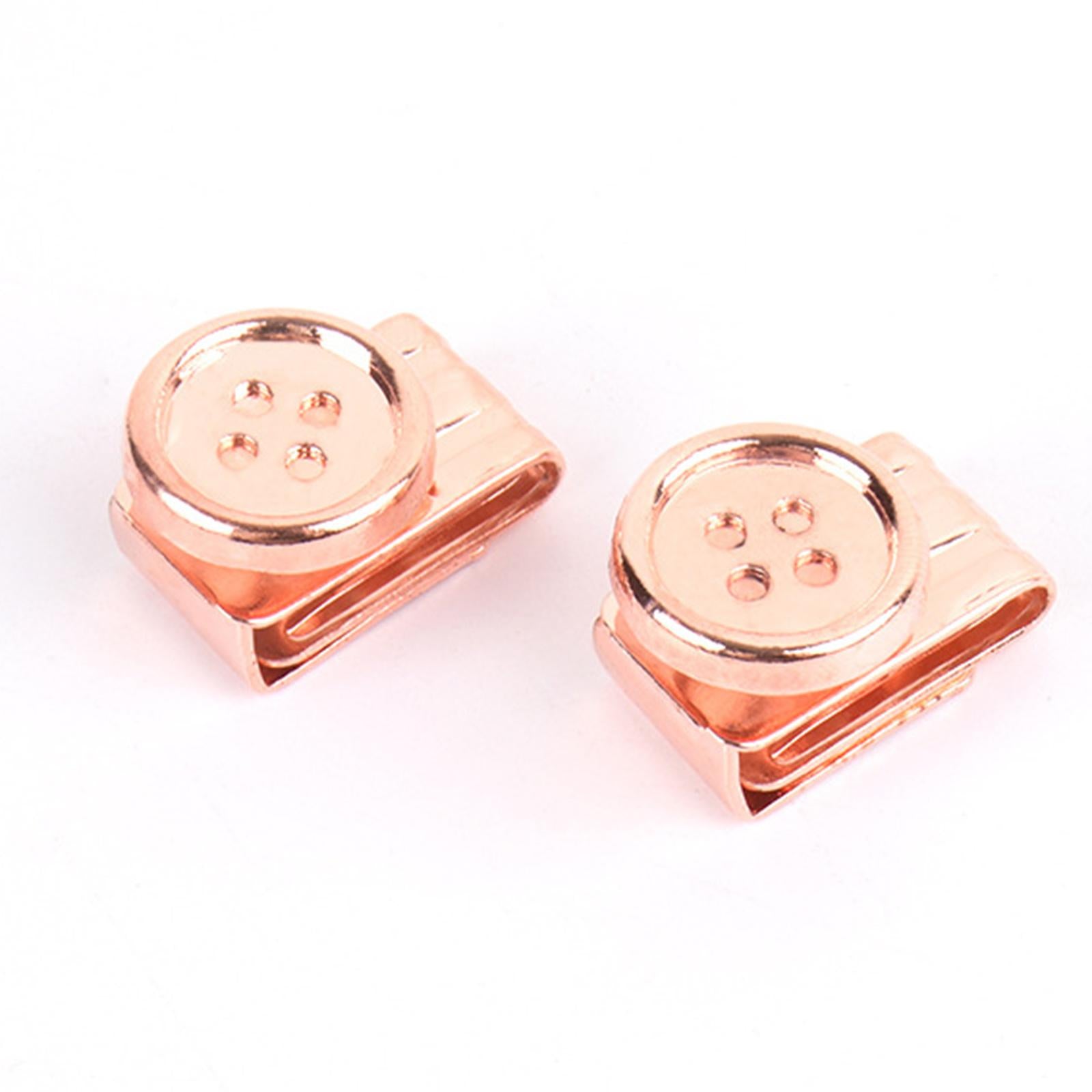 6Pcs Clip On Buttons Extender for Mask for Ear Relief Hat Hairband Rose Gold