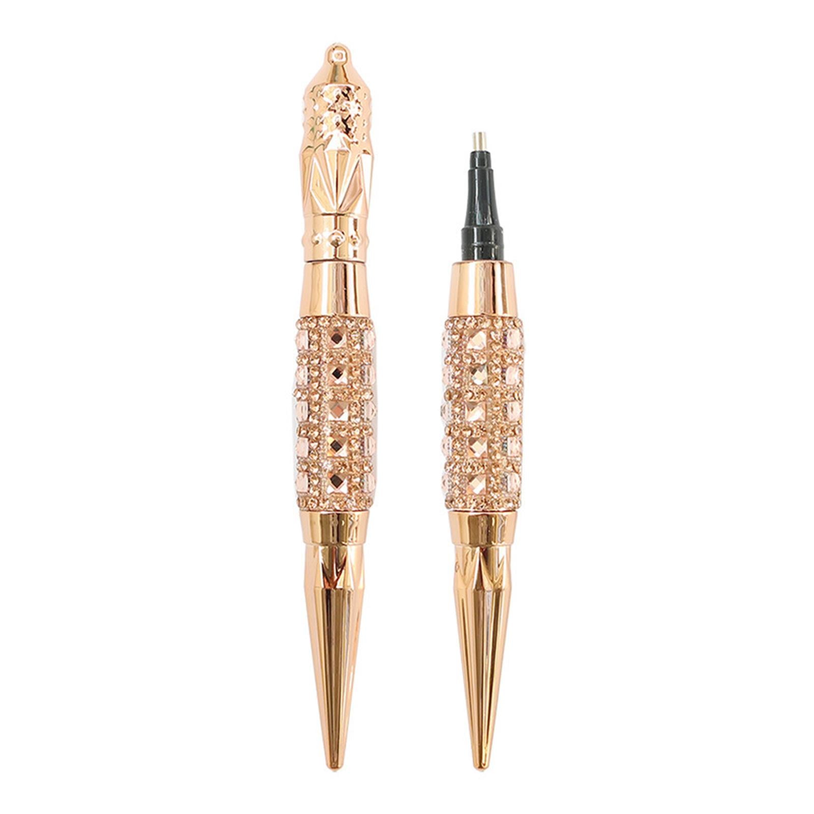 2x Diamond Painting Pen Point Drill Embroidery Cross Clear Pink Crystal