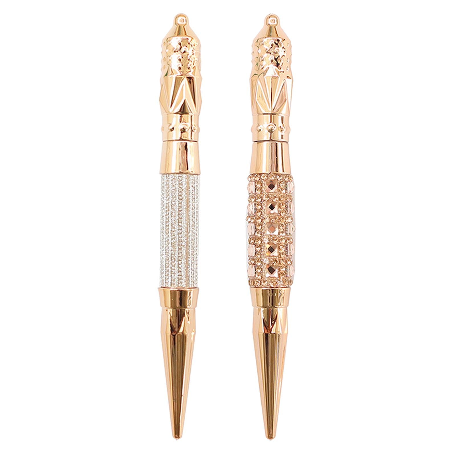 2x Diamond Painting Pen Point Drill Embroidery Cross Clear Pink Crystal