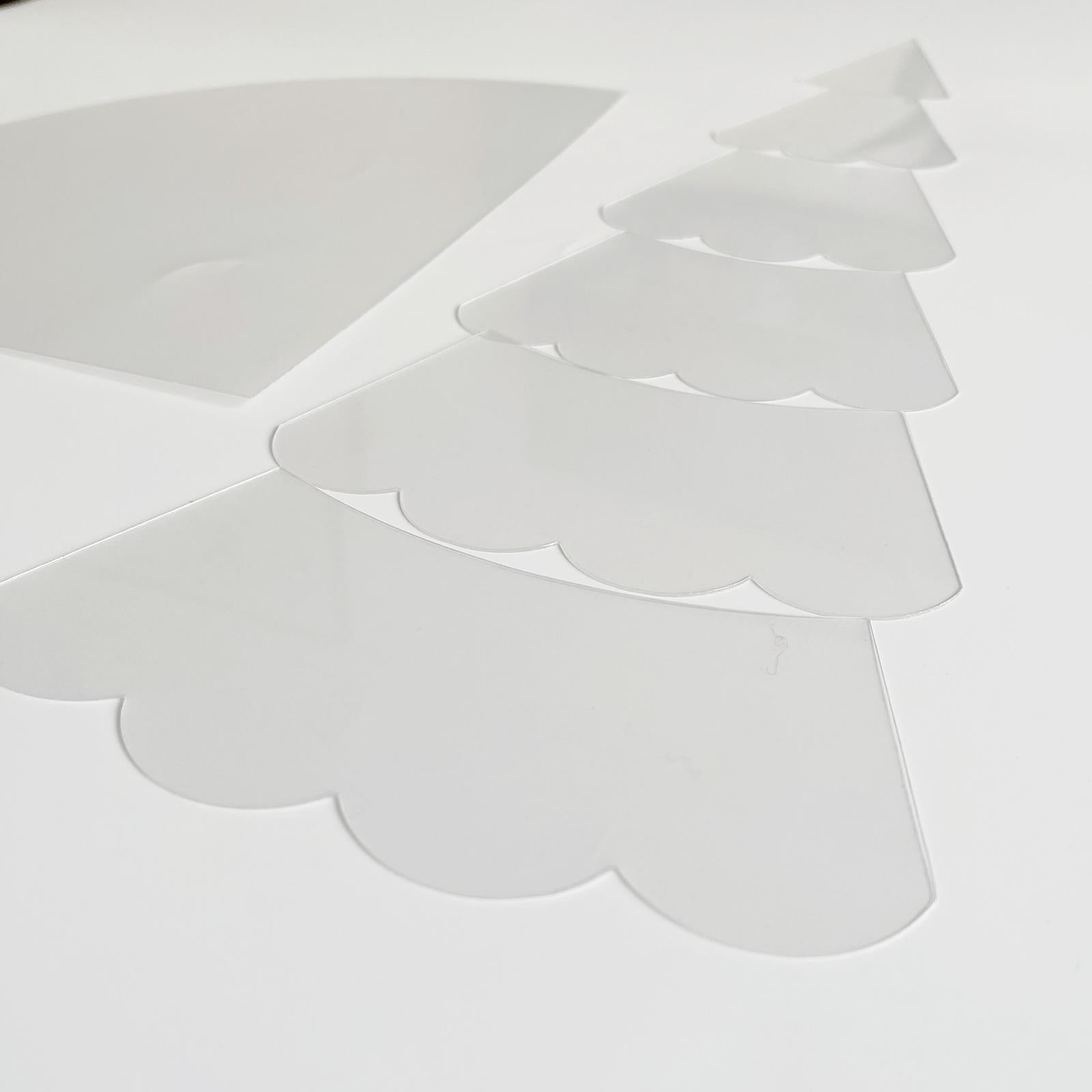 Clear Acrylic Xmas Tree Quilting Template Arts Crafts Sewing Set Stencils M
