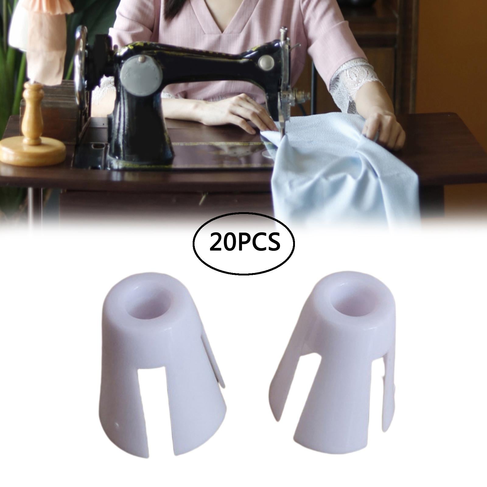 20 Pieces Coil Claw Thread Spool Cone Holder White Plastic Sewing Part