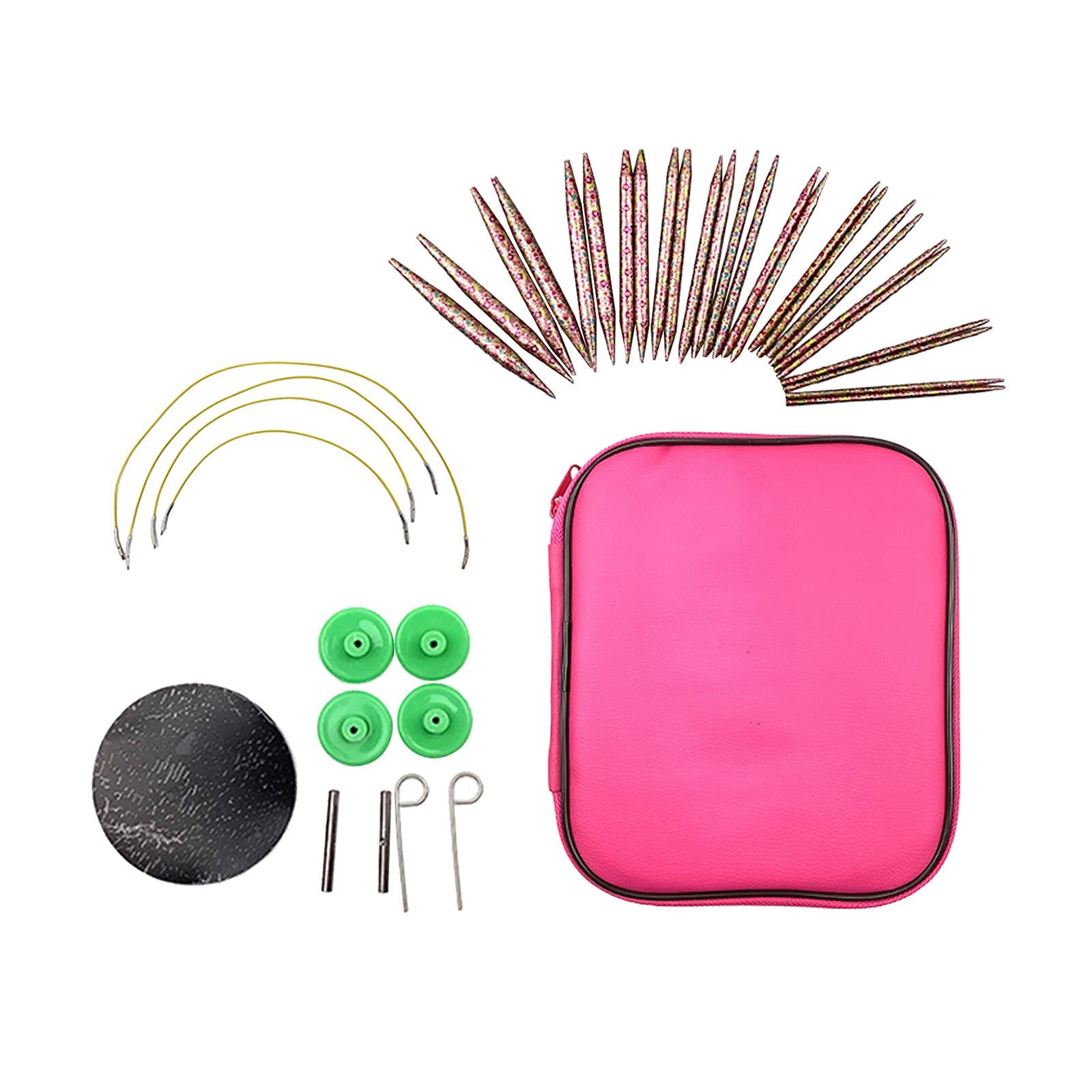 Crochet Hooks Disassemble Circular Needles 3.0mm-10mm Weaving Kit Ruler Hook