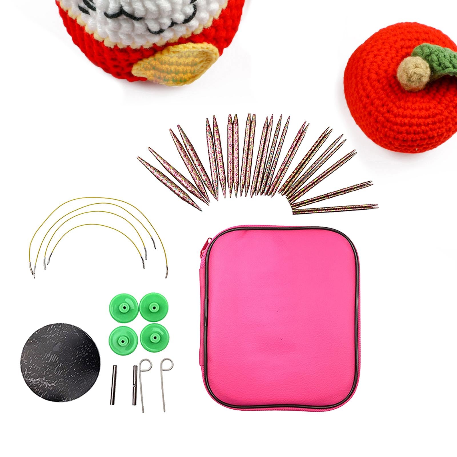 Crochet Hooks Disassemble Circular Needles 3.0mm-10mm Weaving Kit Ruler Hook