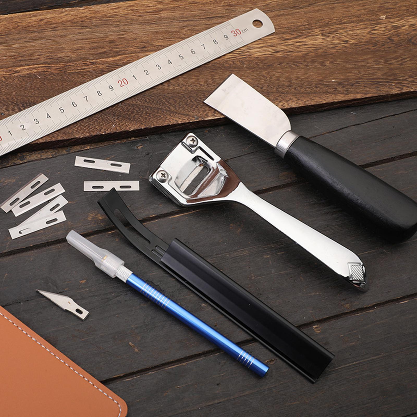 Leather Skiver Set DIY Tool Craft Skiving Sharp Knife Leathercraft Accessory