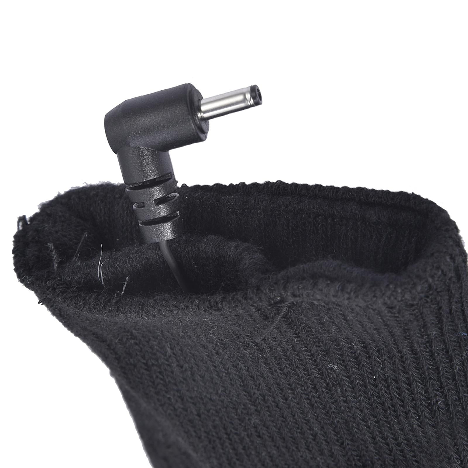 Electric Heated Socks Rechargeable Battery Women Men Feet Winter Warm Skiing Black NonAdjustable