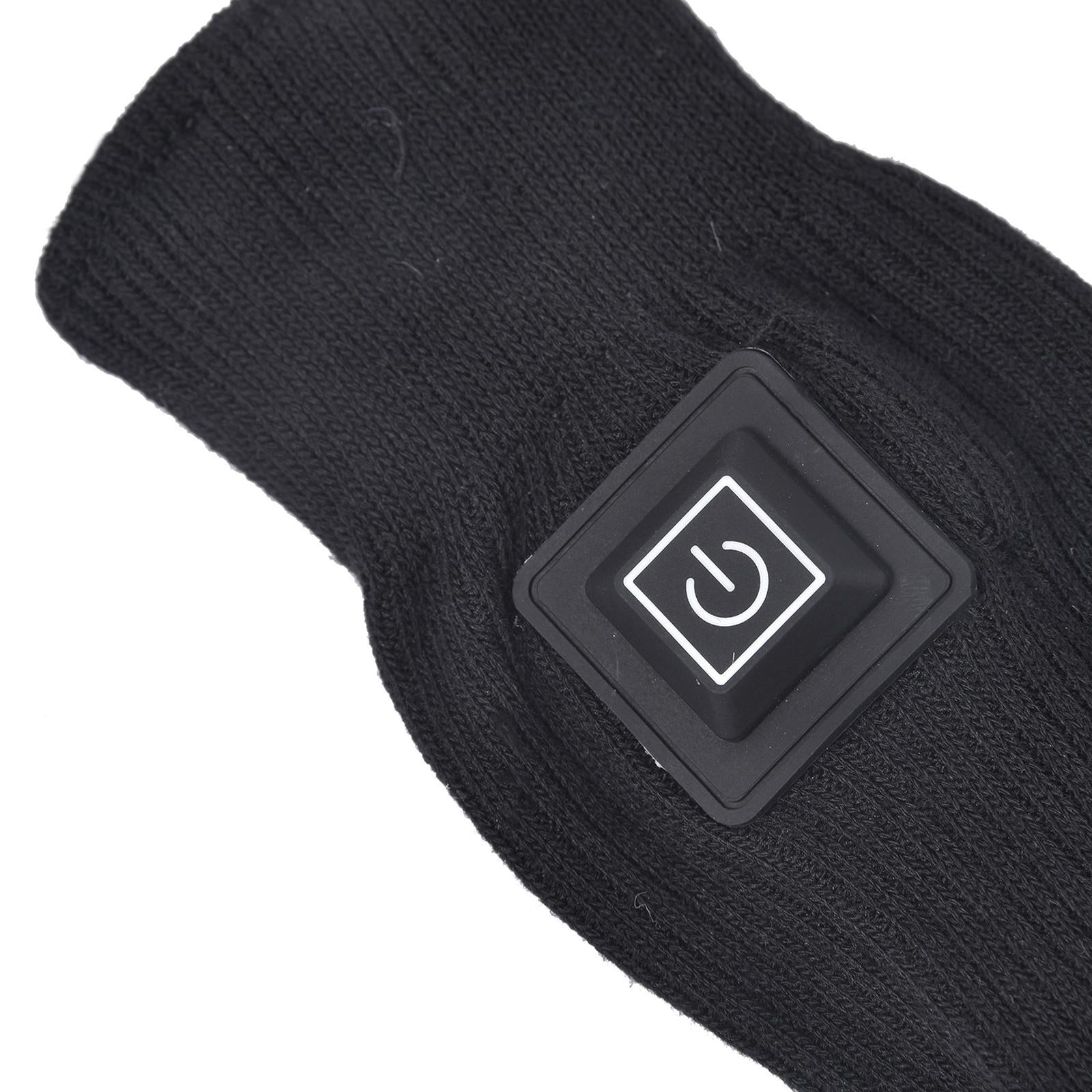Electric Heated Socks Rechargeable Battery Women Men Feet Winter Warm Skiing Black NonAdjustable