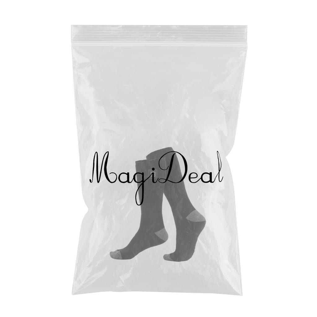 Electric Heated Socks Rechargeable Battery Women Men Feet Winter Warm Skiing Black Adjustable