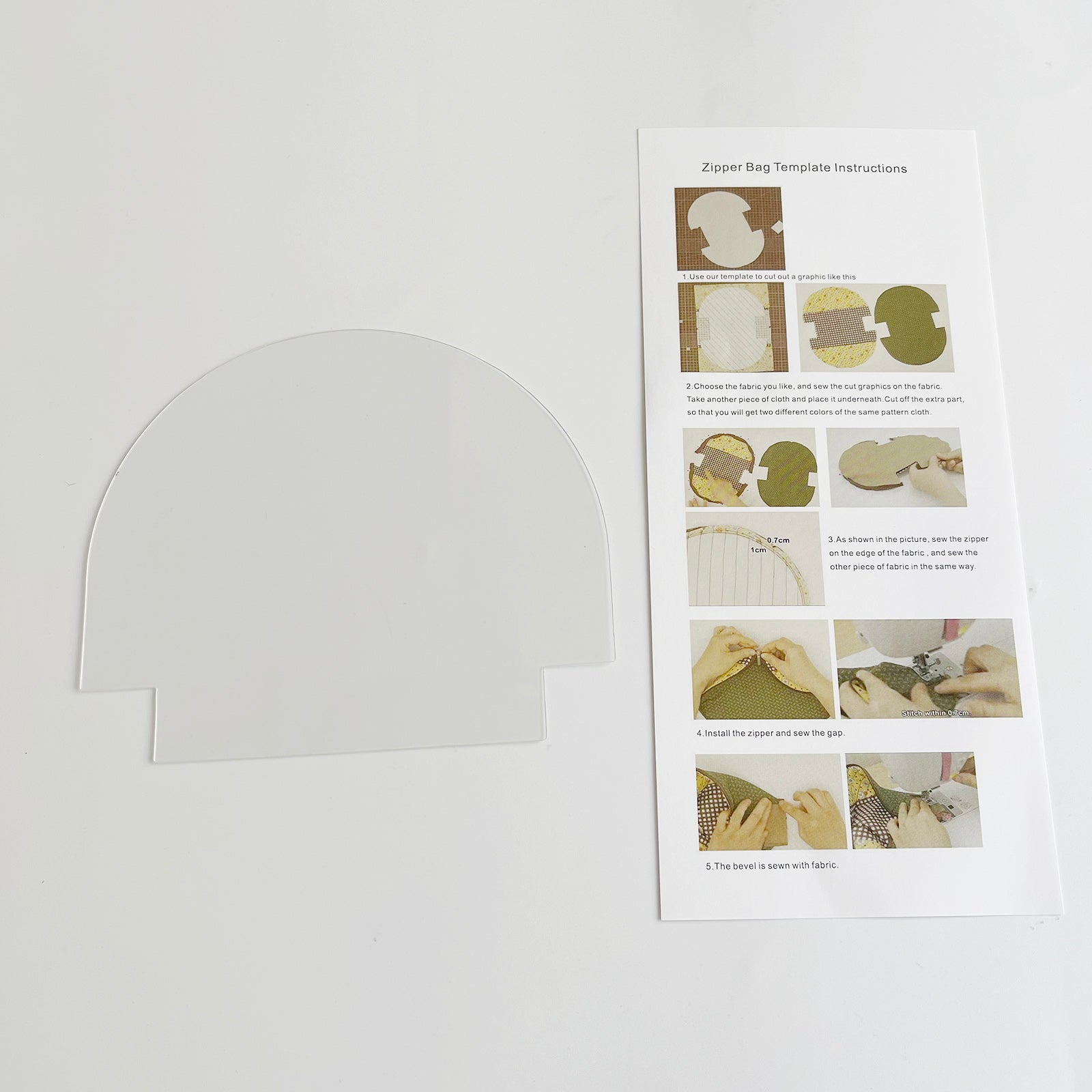 Patchwork Quilting Ruler Stencil Wallet Template Drawing Handmade Purse S