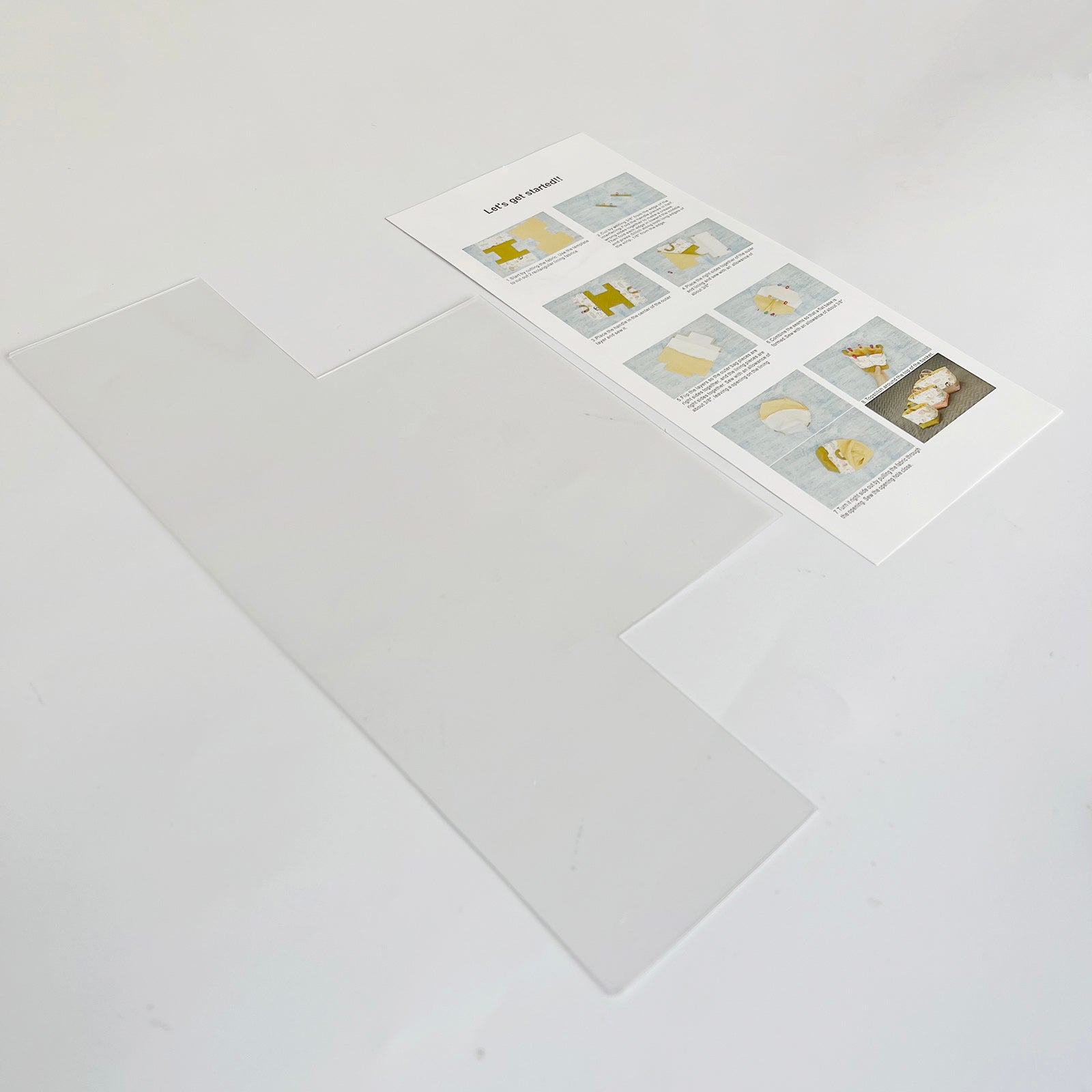 Patchwork Bag Template DIY Craft Tool Stencil Handmade Clear Acrylic 25x15cm