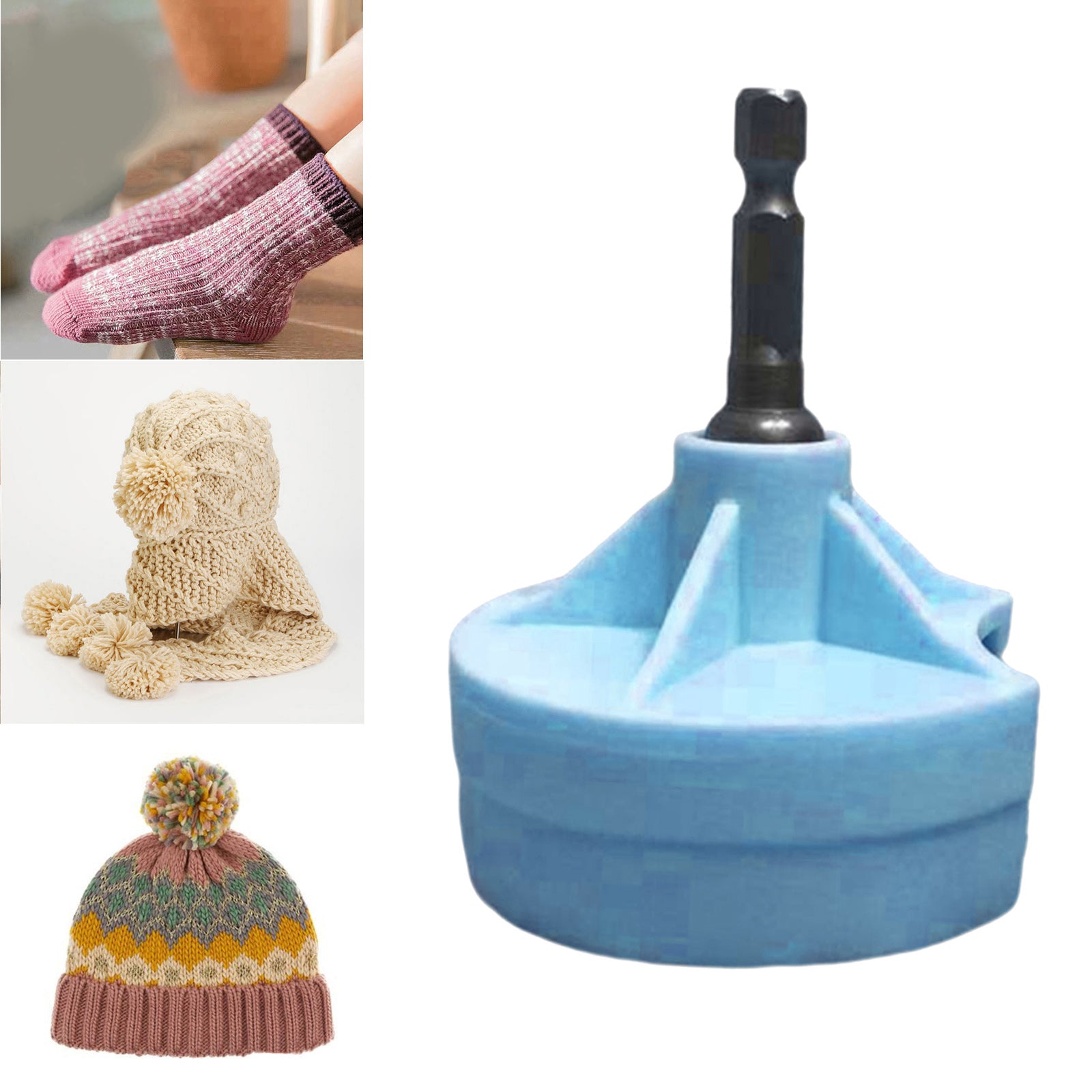 Plastic Crank Handle Adaptor for Drill Knitting Machine Adapter for Knitters