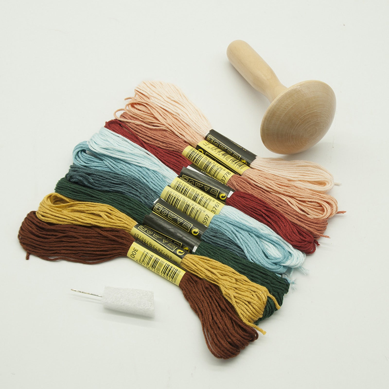 Manual DIY Darning Mushroom Patching Tool Kit with Threads for Socks Scarves