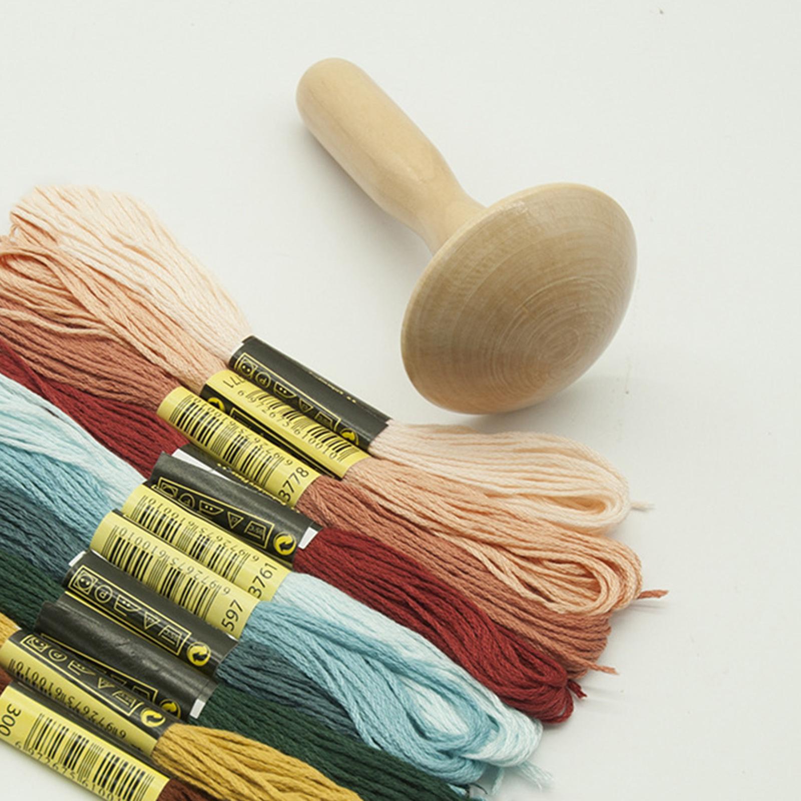 Manual DIY Darning Mushroom Patching Tool Kit with Threads for Socks Scarves