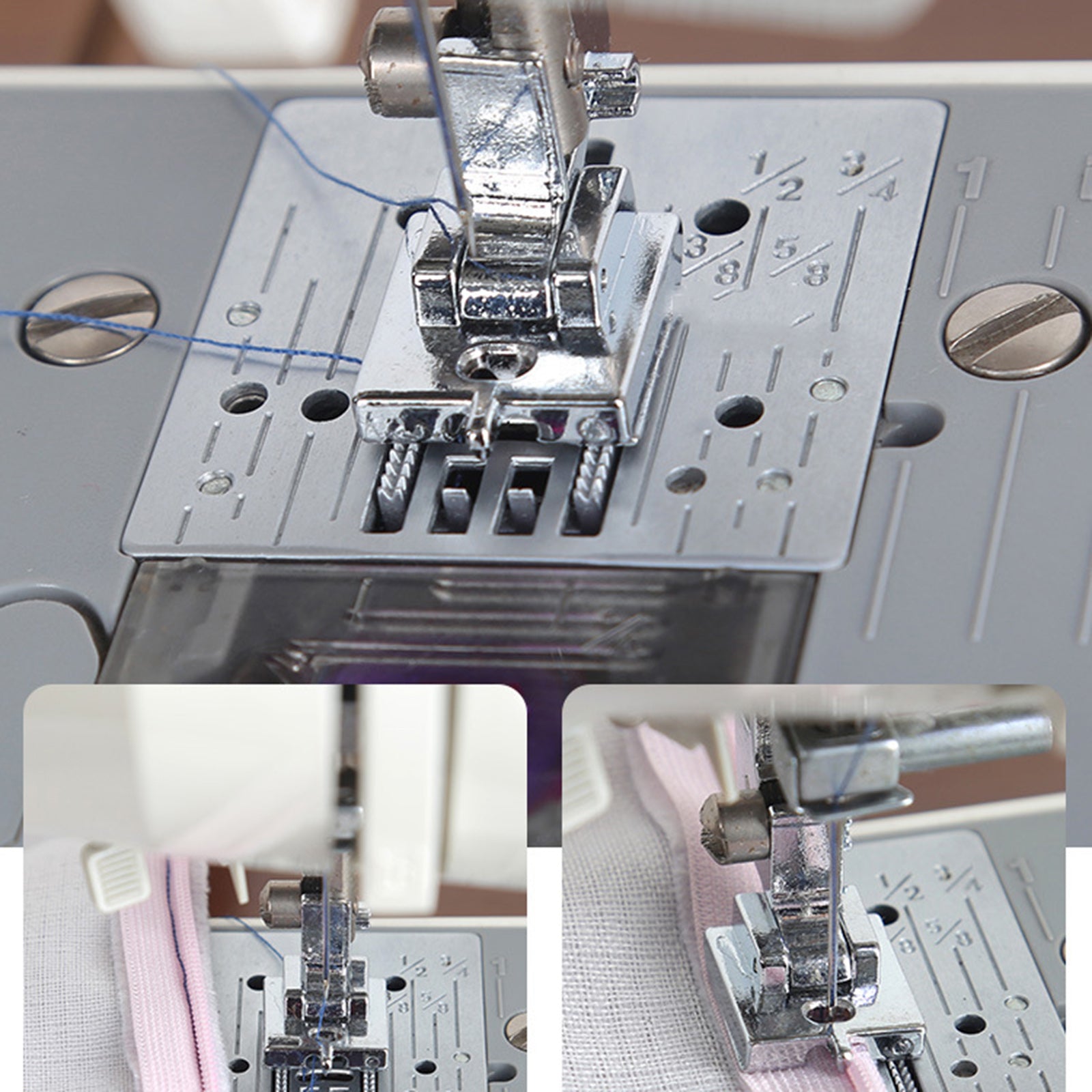 Sewing Machine Foot Presser Invisible Concealed Snap for Butterfly Household
