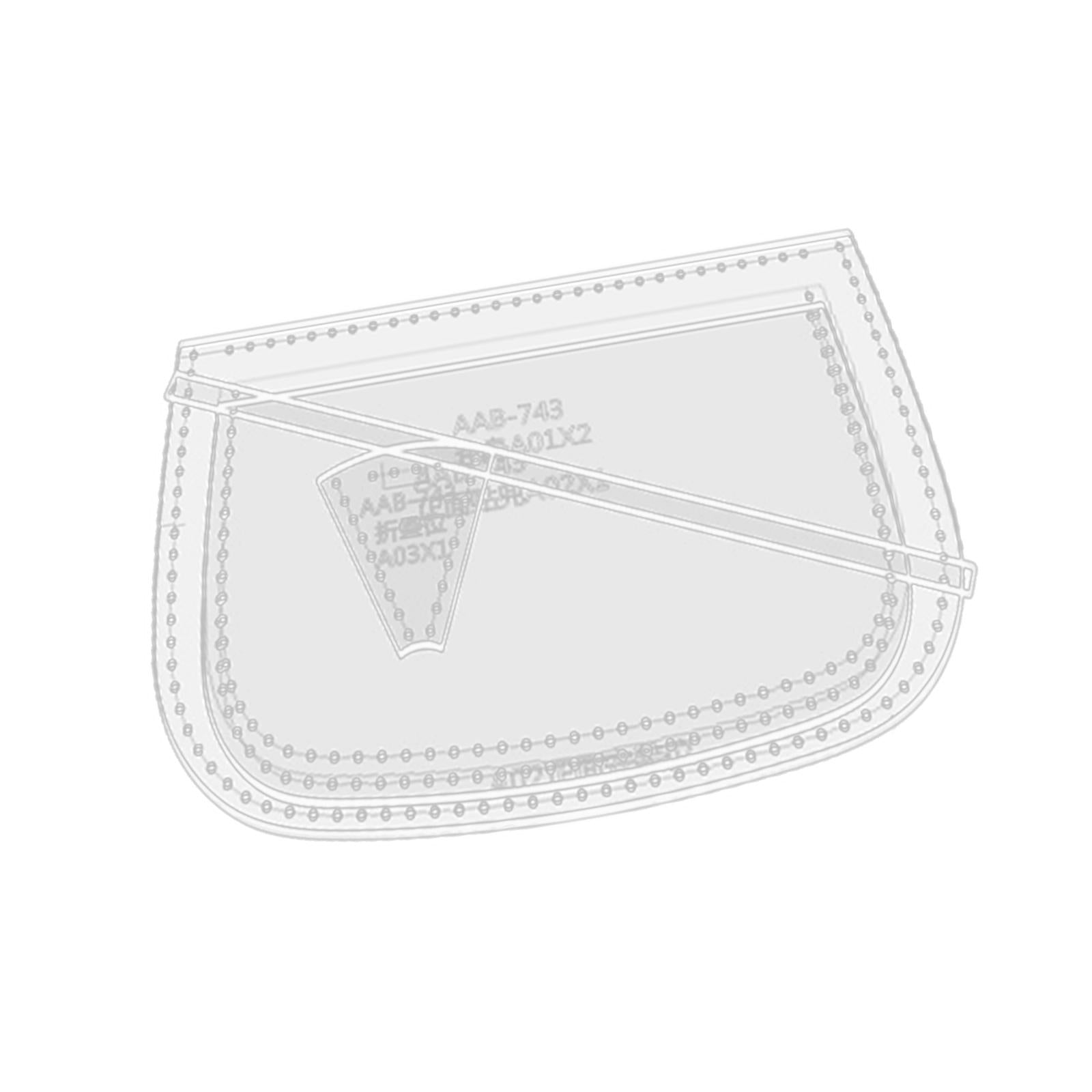 5 Pieces Patchwork Quilting Ruler Template Wallet Stencil Bag Sewing Tools