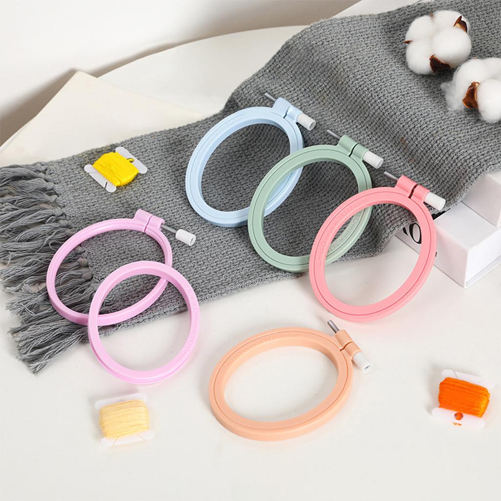 5pcs Plastic Cross Stitch Machine Embroidery Hoop Ring Sewing DIY Tool