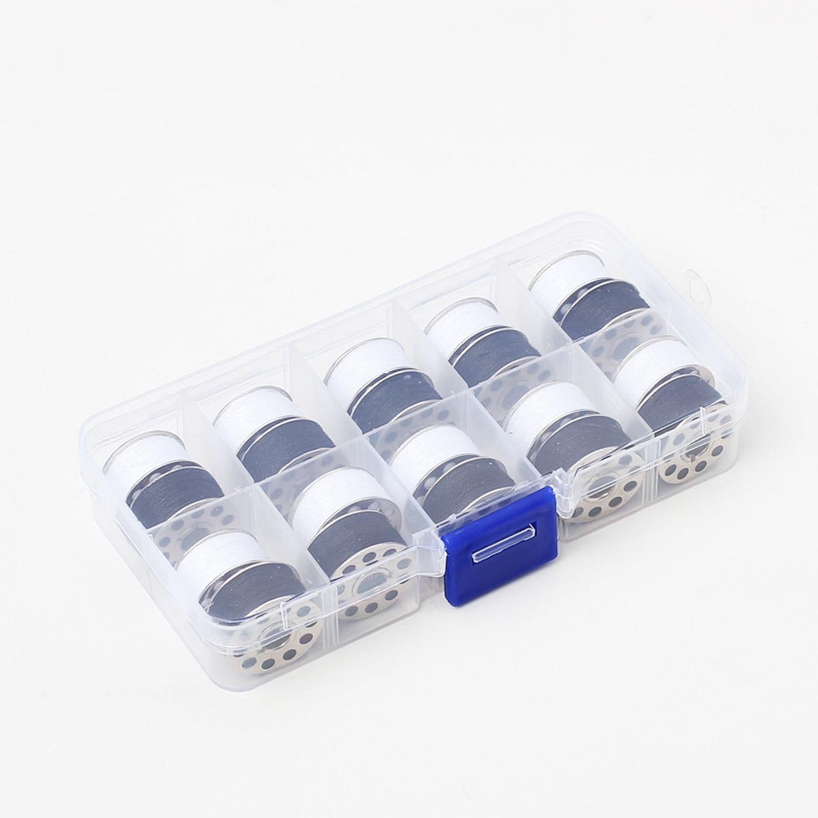 20x Bobbins Thread Spools Sewing Machine with Storage Case Craft Supplies