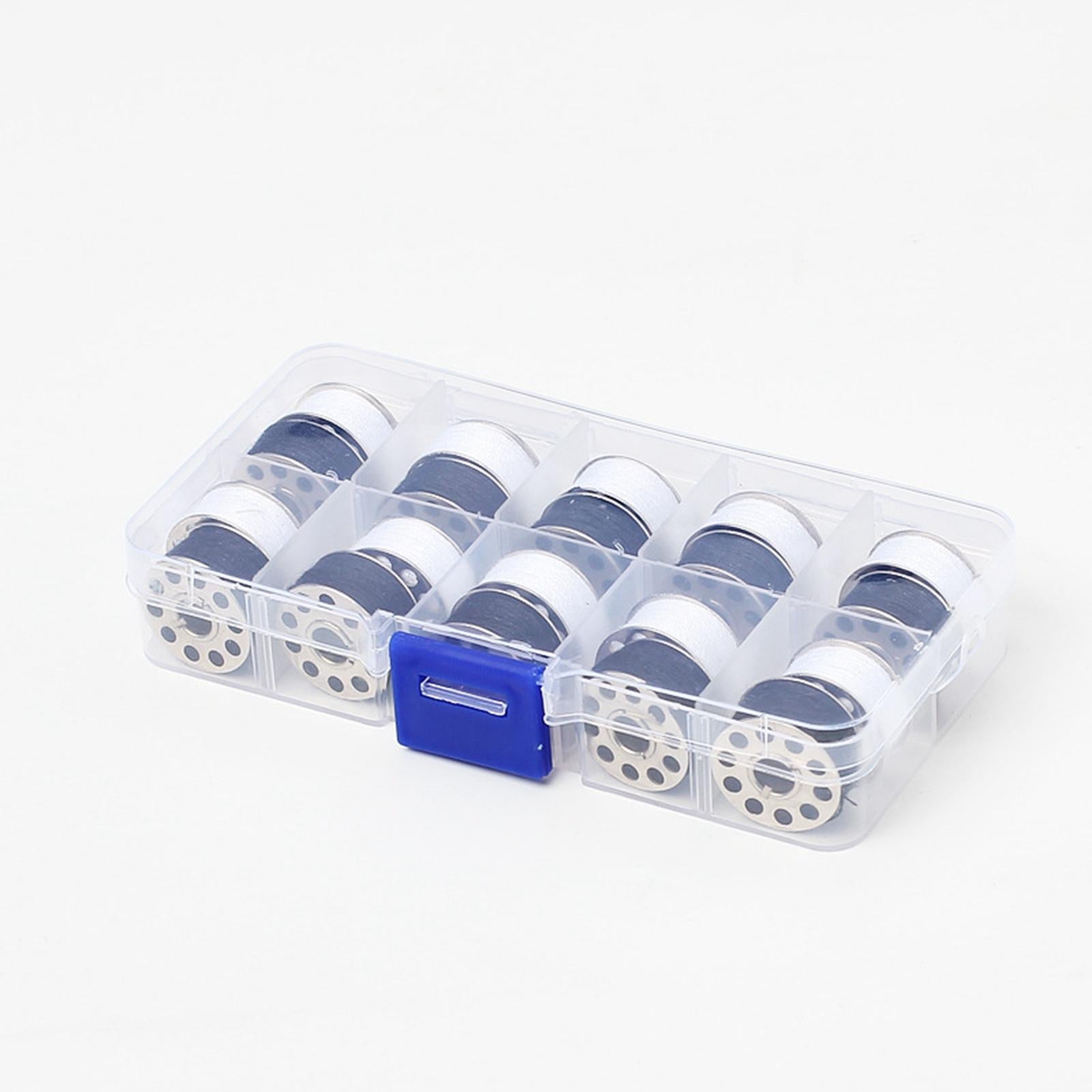 20x Bobbins Thread Spools Sewing Machine with Storage Case Craft Supplies