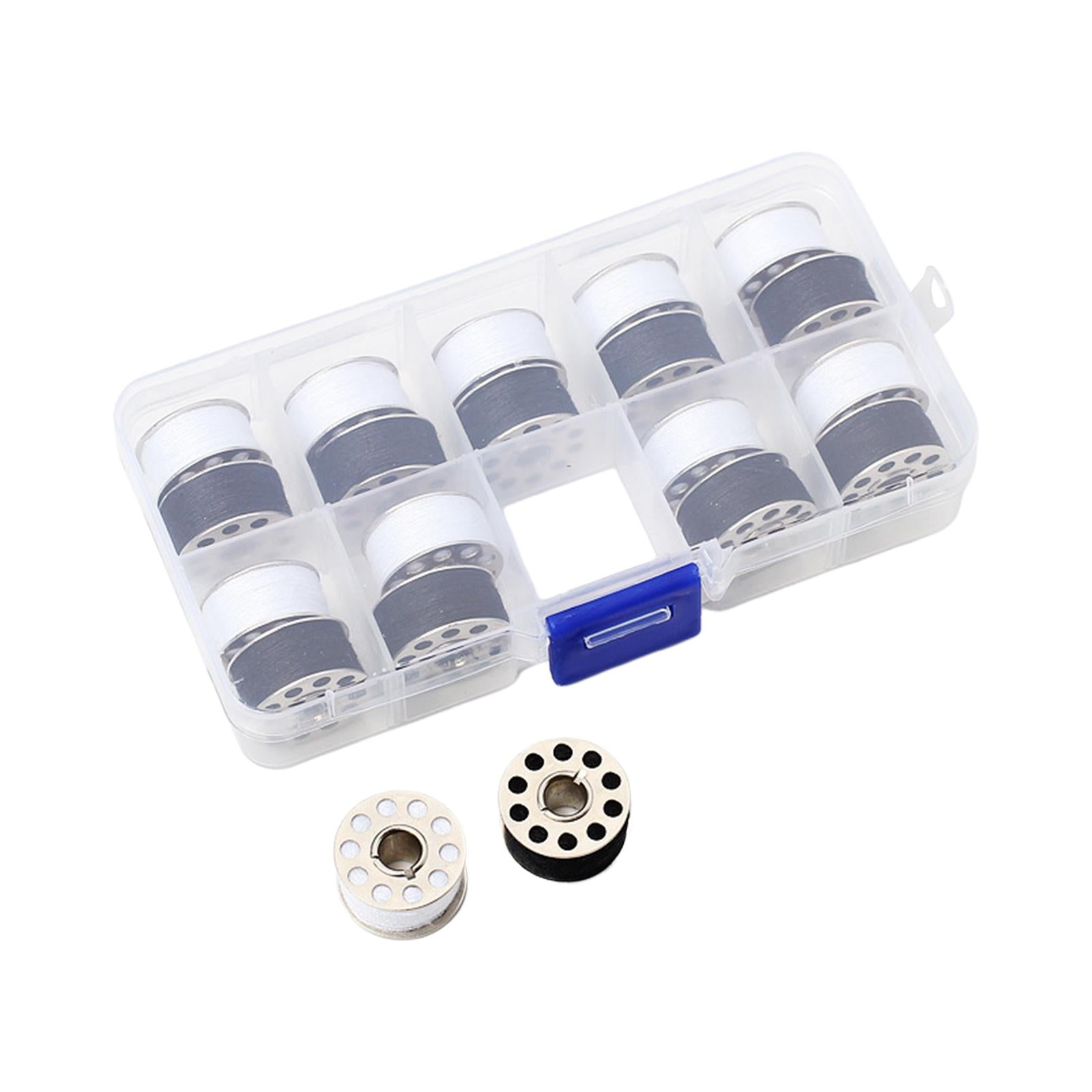 20x Bobbins Thread Spools Sewing Machine with Storage Case Craft Supplies