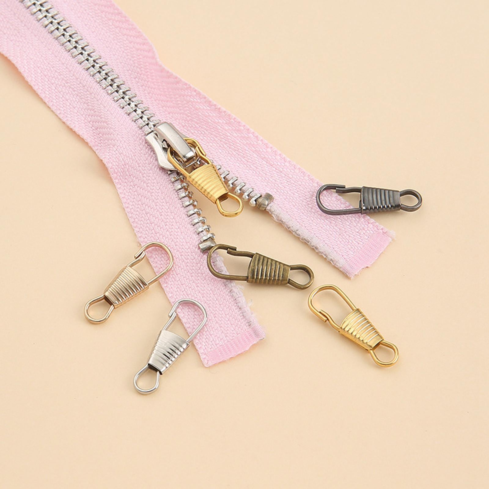20 Pieces Zipper Pull Detachable Zipper Puller for Coat Boots 4 Colors Clip Silver