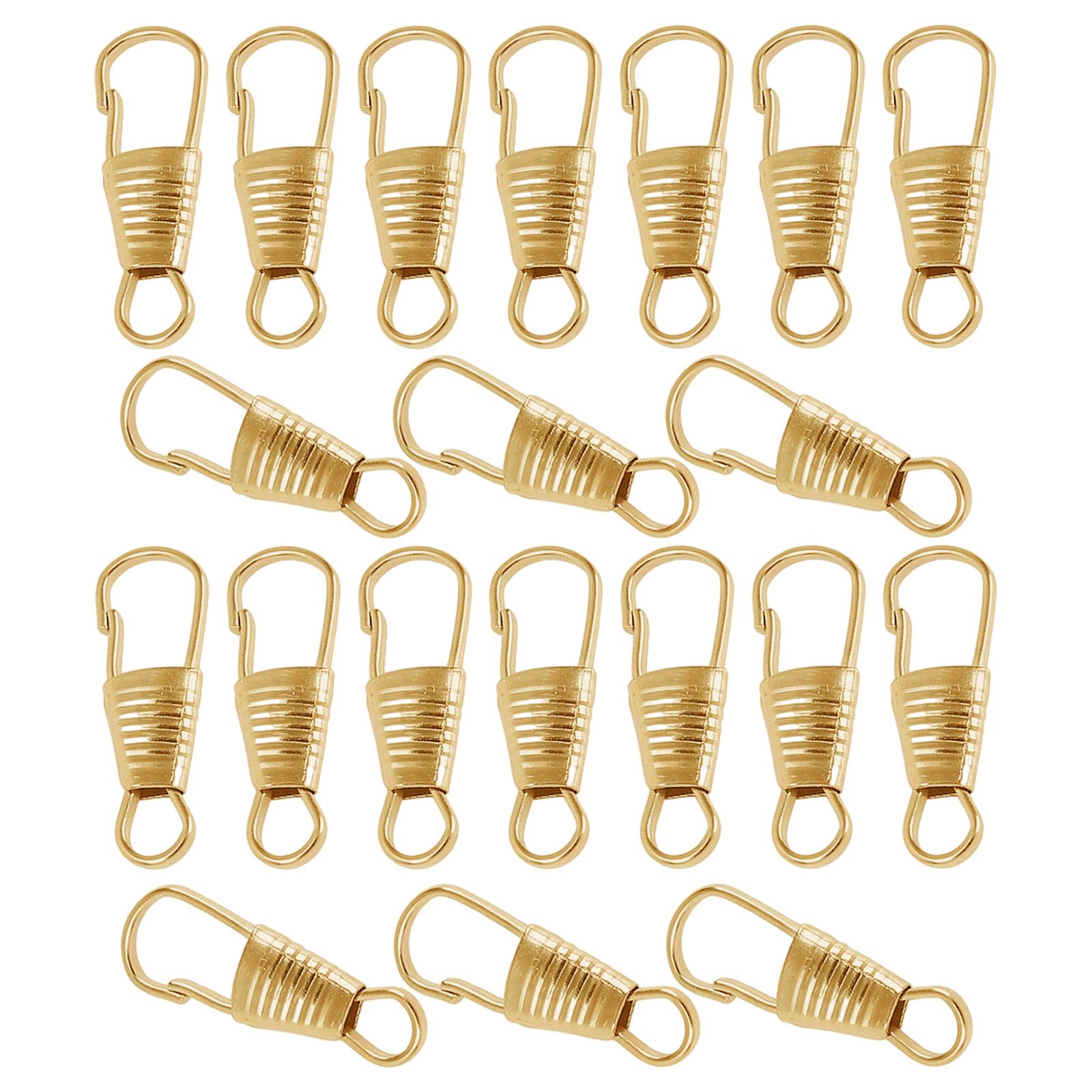 20 Pieces Zipper Pull Detachable Zipper Puller for Coat Boots 4 Colors Clip Gold