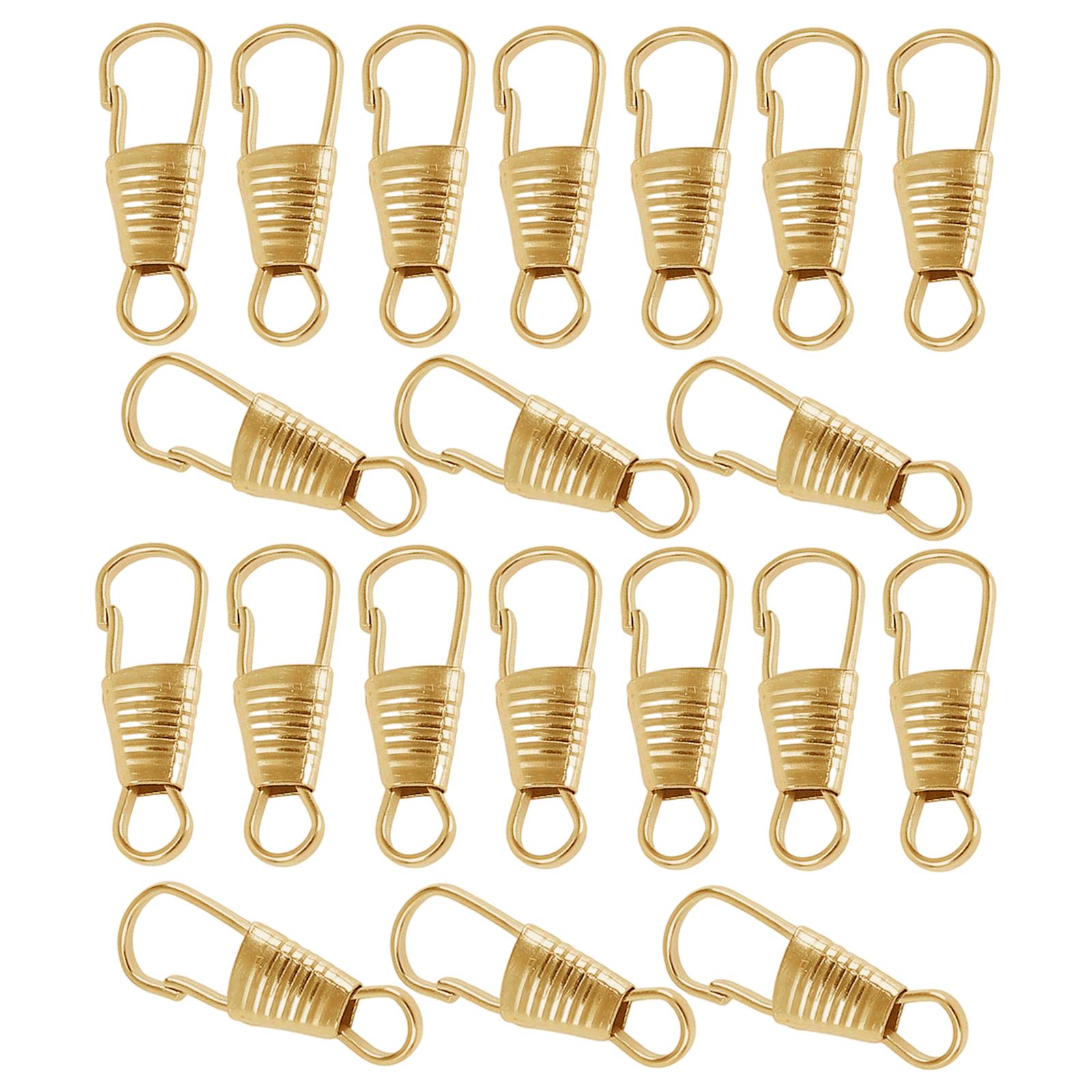 20 Pieces Zipper Pull Detachable Zipper Puller for Coat Boots 4 Colors Clip Gold