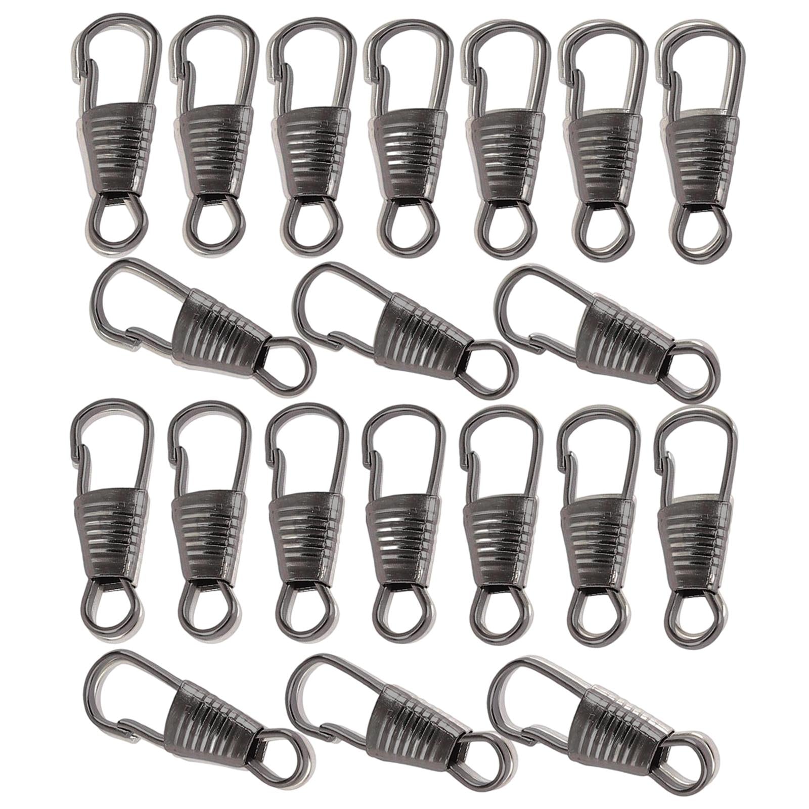 20 Pieces Zipper Pull Detachable Zipper Puller for Coat Boots 4 Colors Clip Dark Silver