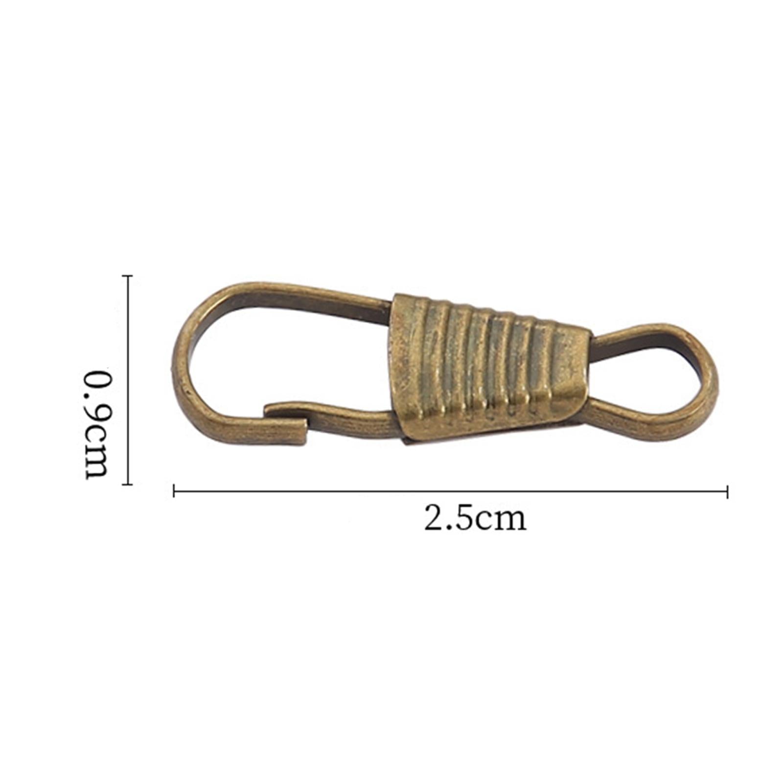 20 Pieces Zipper Pull Detachable Zipper Puller for Coat Boots 4 Colors Clip Copper Color