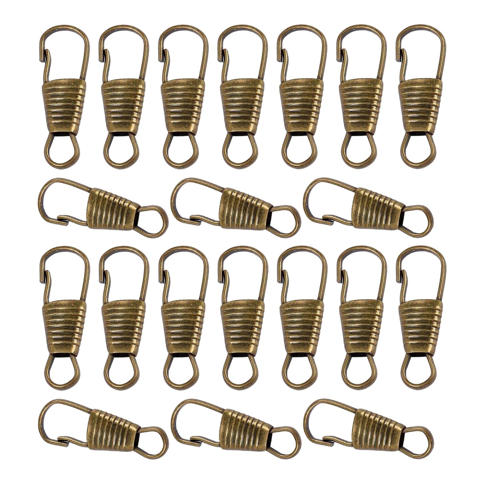 20 Pieces Zipper Pull Detachable Zipper Puller for Coat Boots 4 Colors Clip Copper Color