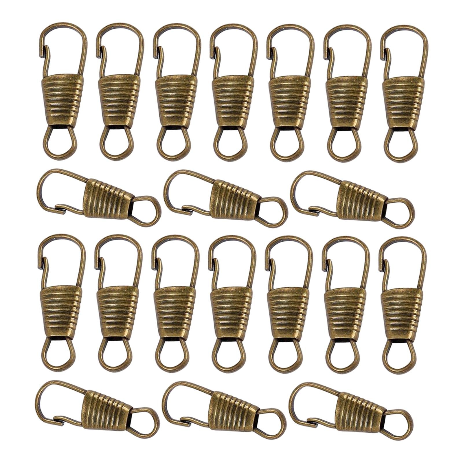 20 Pieces Zipper Pull Detachable Zipper Puller for Coat Boots 4 Colors Clip Copper Color