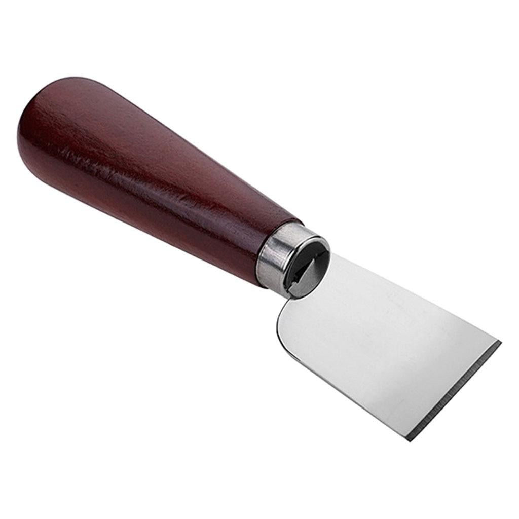 Leather Knife Sharping Skiving Tool Leather Trimming Knife Edging Knife Red Wood Handle