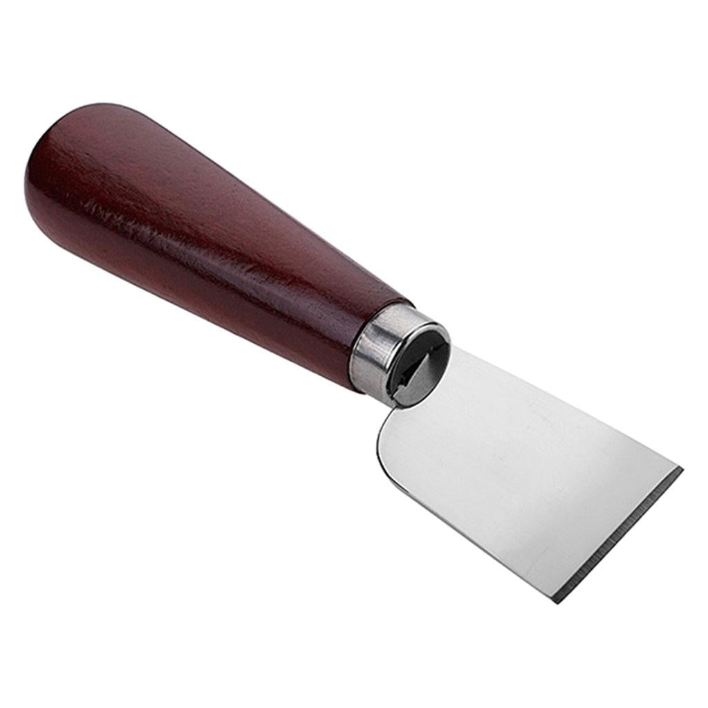 Leather Knife Sharping Skiving Tool Leather Trimming Knife Edging Knife Red Wood Handle