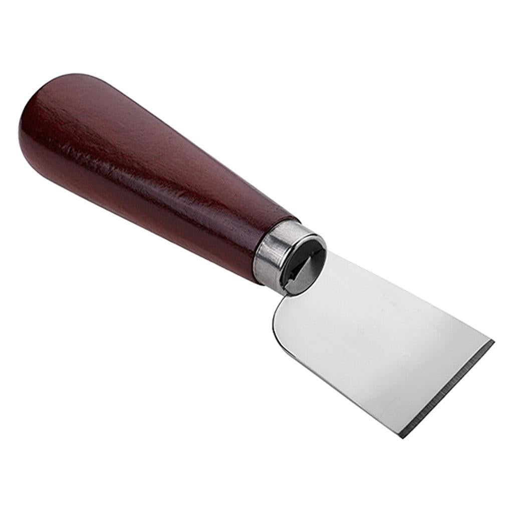 Leather Knife Sharping Skiving Tool Leather Trimming Knife Edging Knife Red Wood Handle