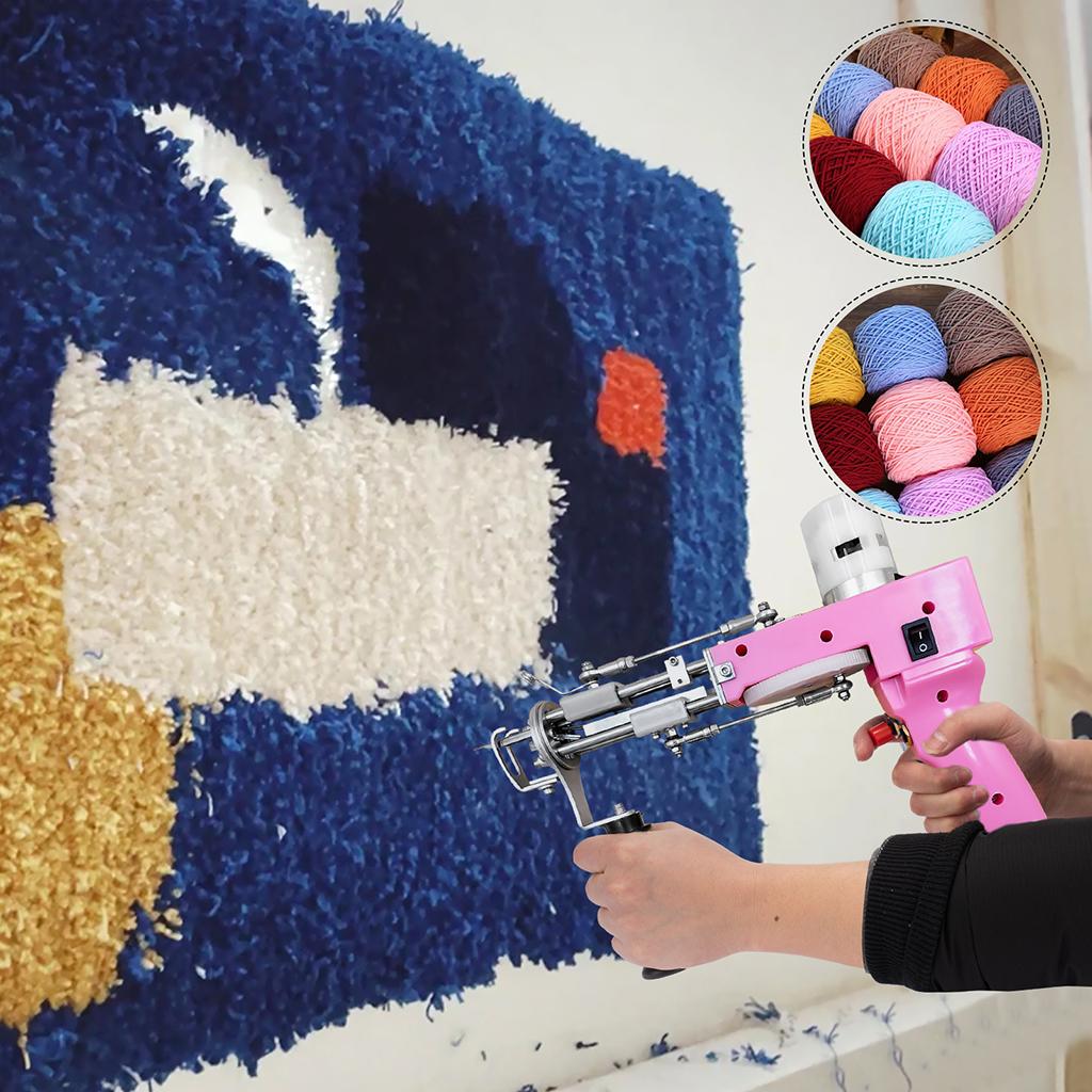 Tufting Rugs Yarn Tapestry Carpet Cushion Making for w/Electric Tufting Gun Bright Color