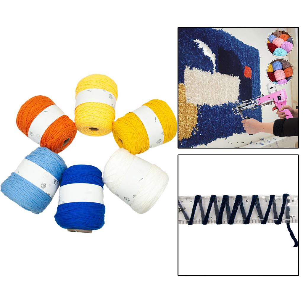 Tufting Rugs Yarn Tapestry Carpet Cushion Making for w/Electric Tufting Gun Bright Color