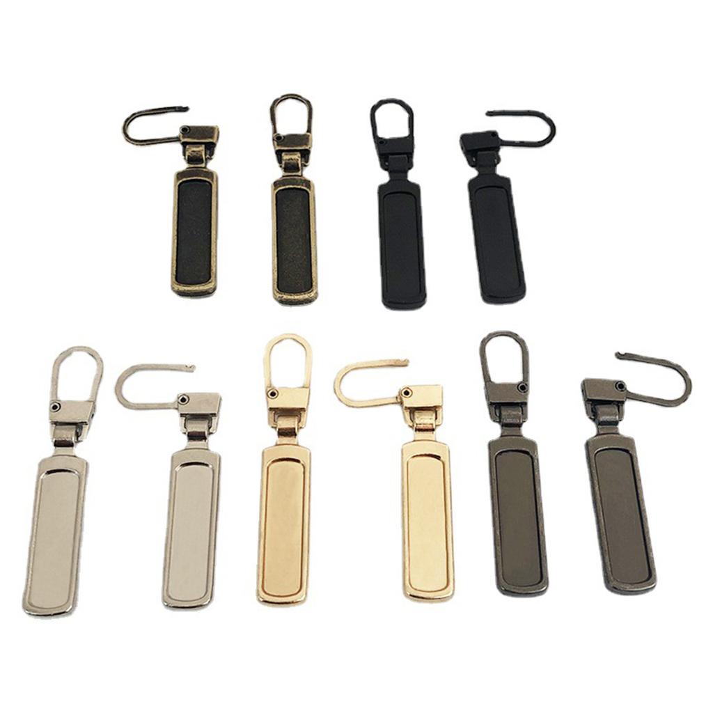 10x Zipper Pull Zipper Heads for Jacket Luggage Suitcase Skirt Bags Black