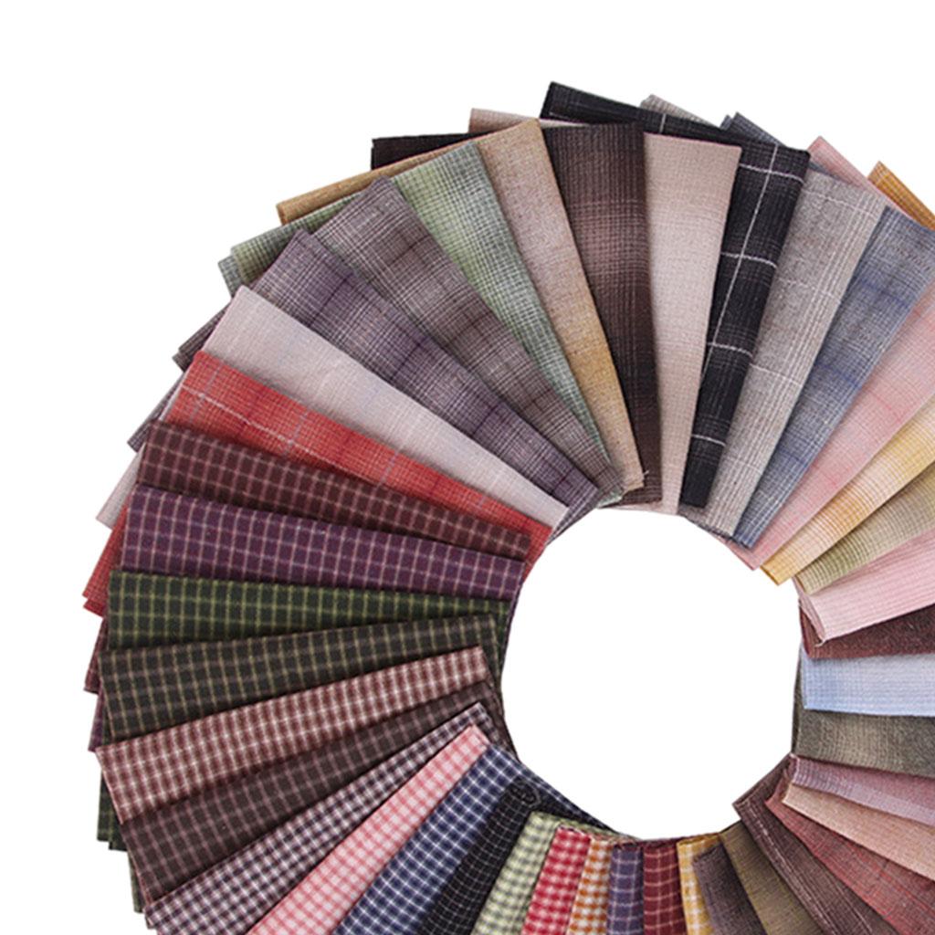 50x 7.9x7.9inch Tie Dye Fabric Quilting Cloth Bundle for Curtain Dressmaking