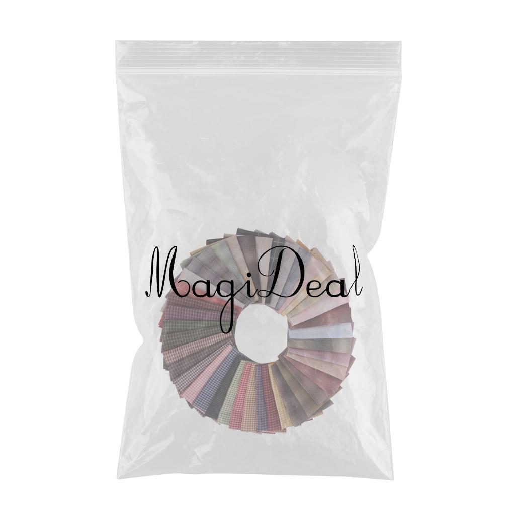 50x 7.9x7.9inch Tie Dye Fabric Quilting Cloth Bundle for Curtain Dressmaking