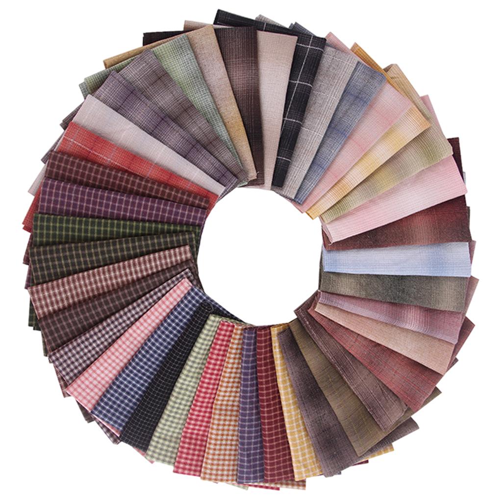 50x 7.9x7.9inch Tie Dye Fabric Quilting Cloth Bundle for Curtain Dressmaking