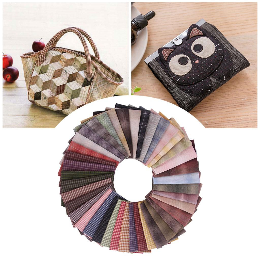 50x 7.9x7.9inch Tie Dye Fabric Quilting Cloth Bundle for Curtain Dressmaking